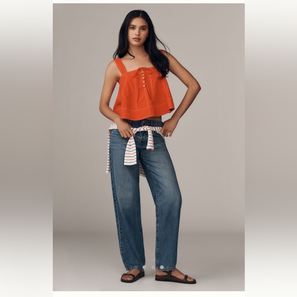 RE/DONE  The Thrasher Mid Rise Relaxed Jeans Oceano